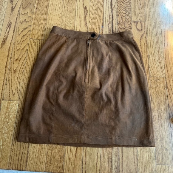 FREE PEOPLE Womens Rumi Ruched Faux Leather Mini Skirt Size XS Western Festival - Picture 6 of 8